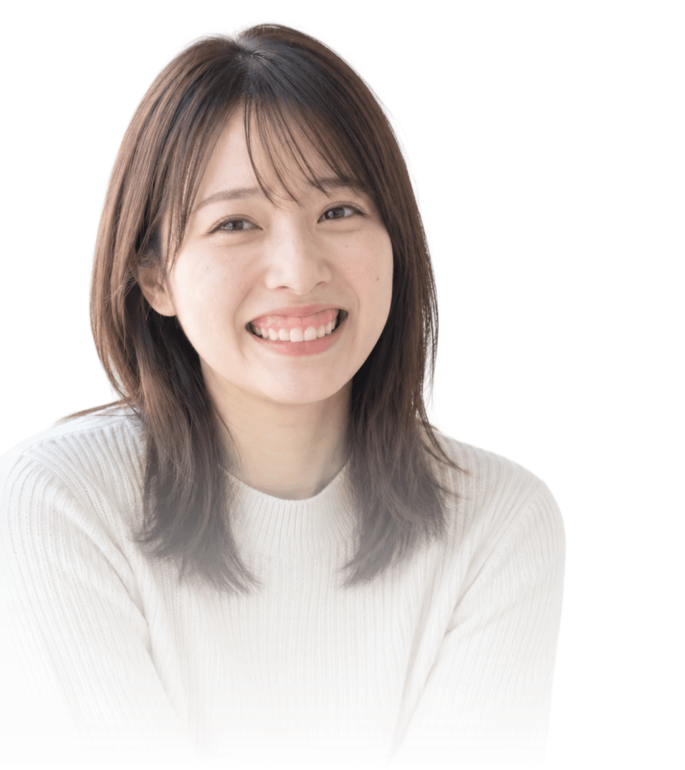 矯正をして笑顔の女性