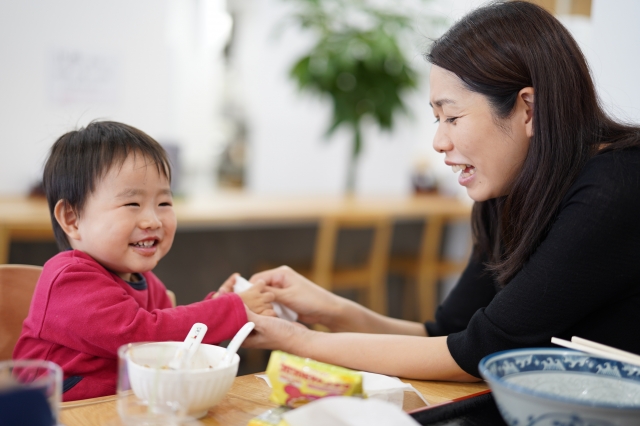 離乳食は適切な固さに